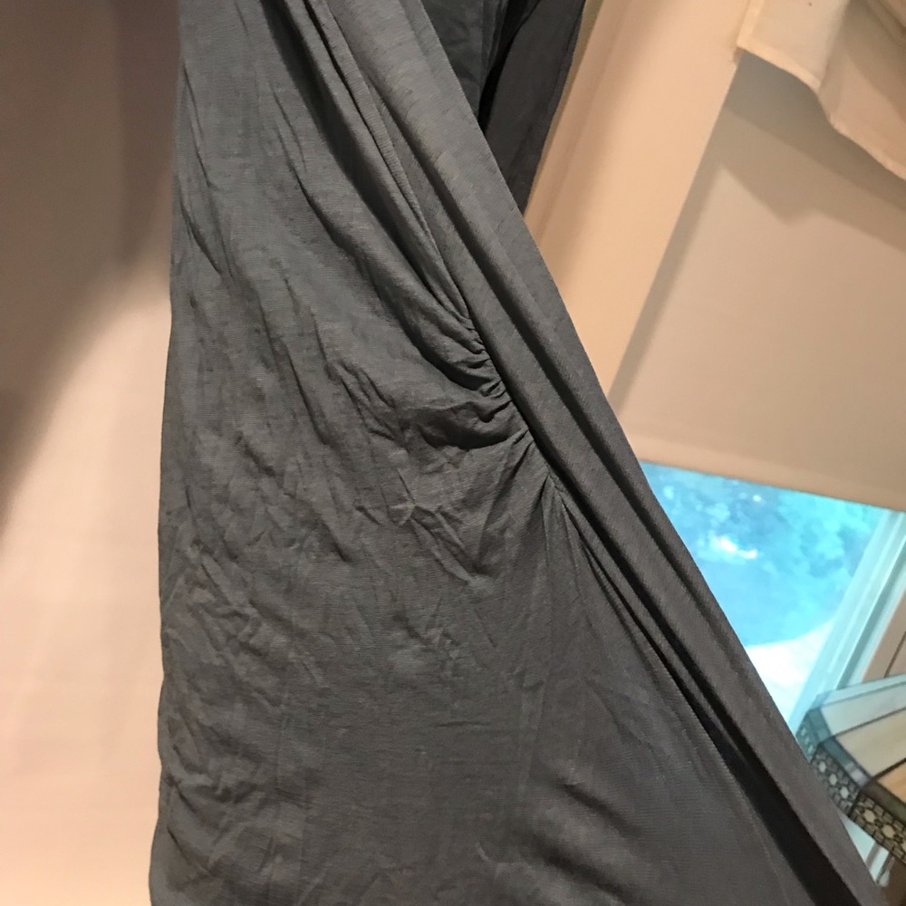 Velvet by Graham midi gray gathered dress - Picture 8 of 8